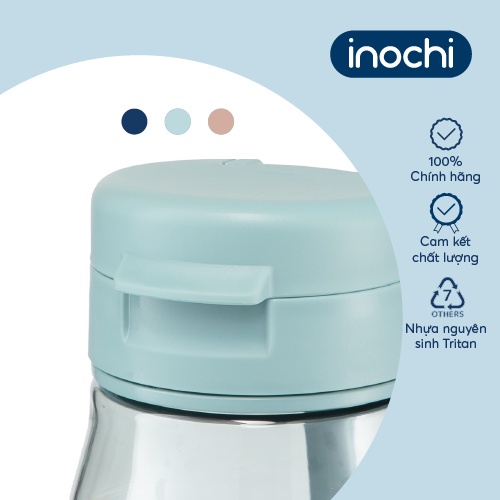 Bình Nước Cho Bé INOCHI Kita Fami, Rudy, Cille Có Ống Hút Tiện Lợi