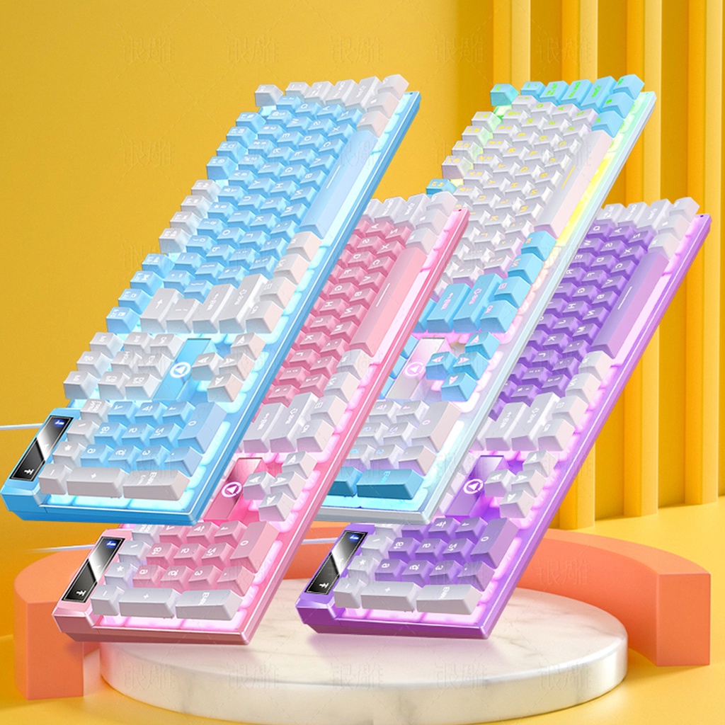 Bàn Phím Cơ K500 104 Phím Nhiều Màu Sắc Dành Cho Máy Tính Để Bàn