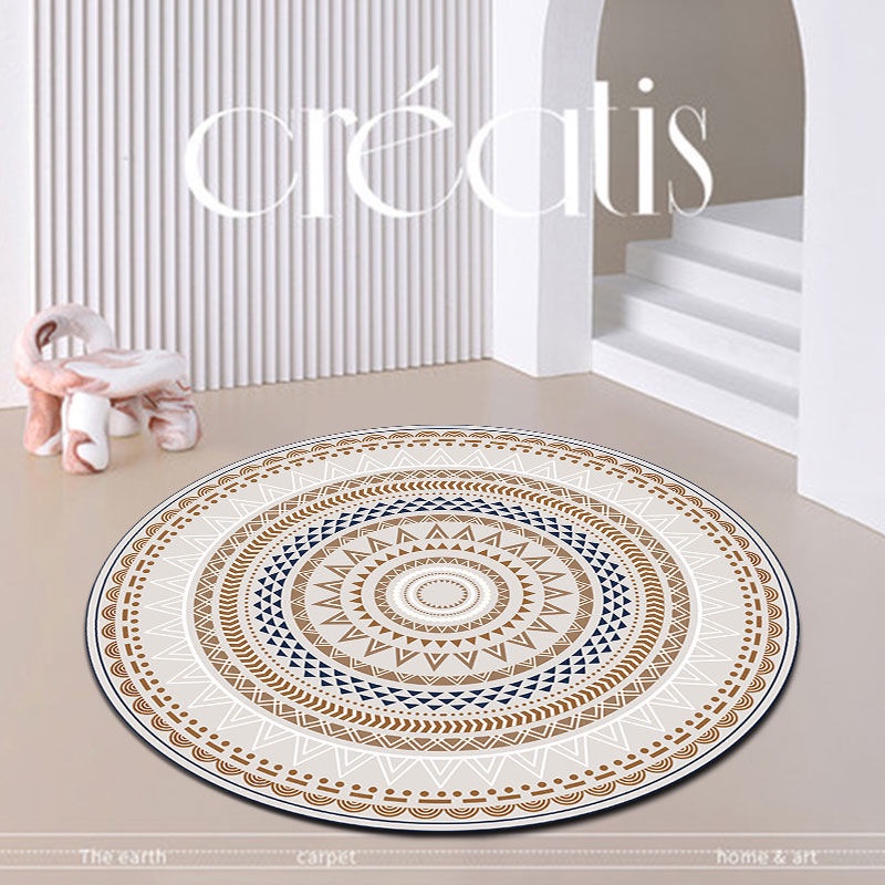 Thảm Tròn Lót Sàn Trang Trí Phòng Khách / Phòng Ngủ Phong Cách Boho
