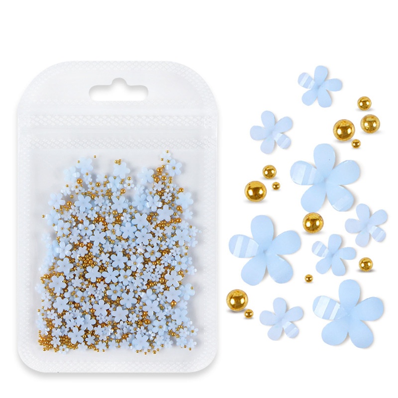 ✿ Miếng Dán Trang Trí Móng Tay Hình Hoa 3D Bằng Acrylic Nhiều Màu Xinh Xắn Cho Nữ