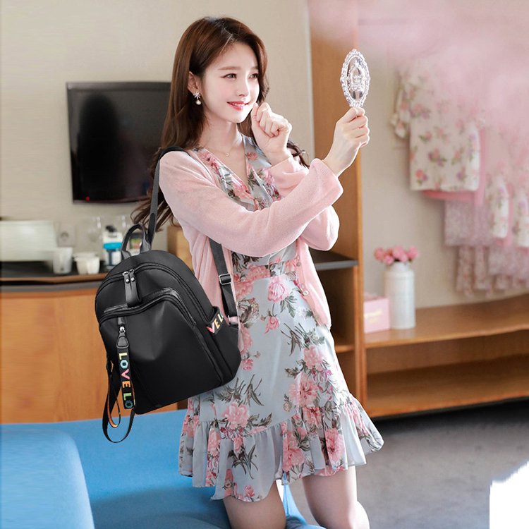 BALO NỮ THỜI TRANG NEW-0064 VẢI DÙ CAO CẤP, CHỐNG THẤM NƯỚC TỐT, KIỂU DÁNG SÀNH ĐIỆU, PHỐI MÓC KHOÁ SANG TRỌNG