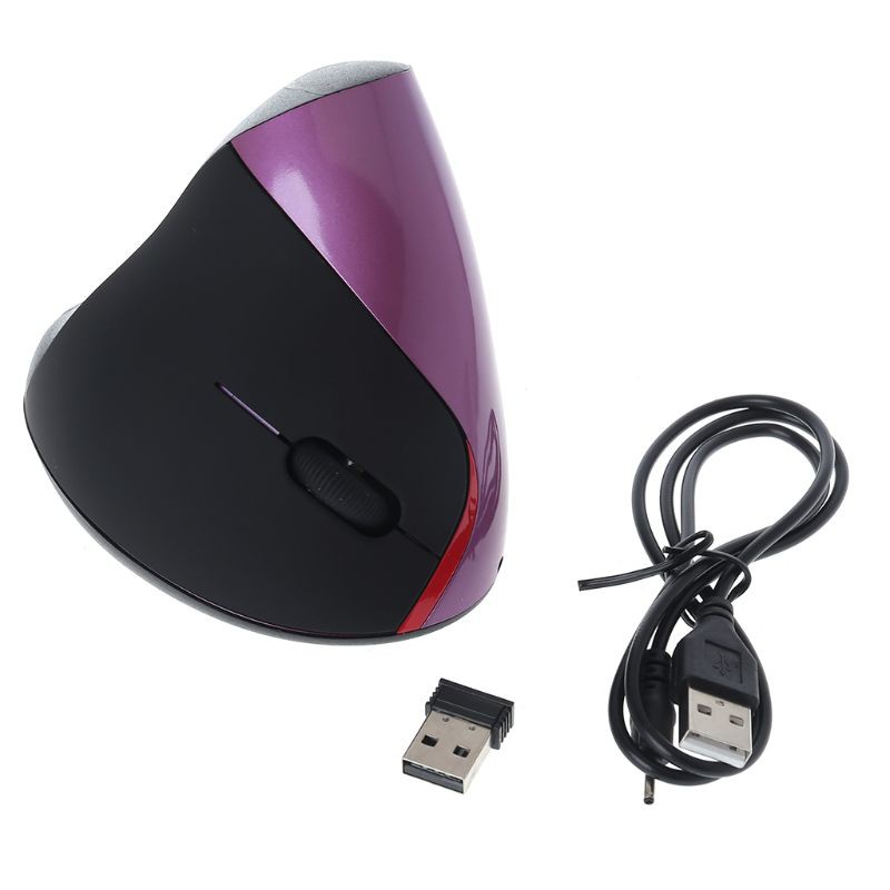 USB Wireless Vertical Ergonomic Wrist Healing Optical Mouse For PC Laptop MAC