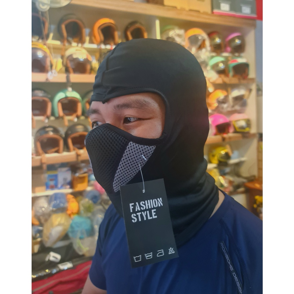 Khăn Ninja SWAT X2 3 lớp cao cấp,khăn trùm đâu Swat x2 vải lưới thoáng khí thấm hút mồ hôi đi phượt,đi du lịch