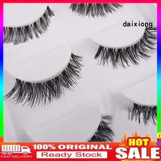 (Hàng Mới Về) Set 5 Cặp Lông Mi Giả Mềm Mại Màu Đen Trang Điểm Tiện Dụng