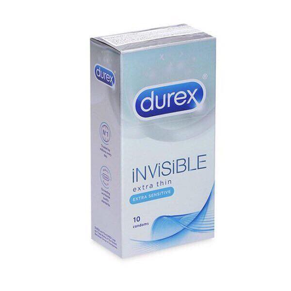 BAO CAO SU DUREX INVISIBLE  (10 Cái / Hộp) CỰC SIÊU MỎNG CẢM GIÁC “THẬT&quot;