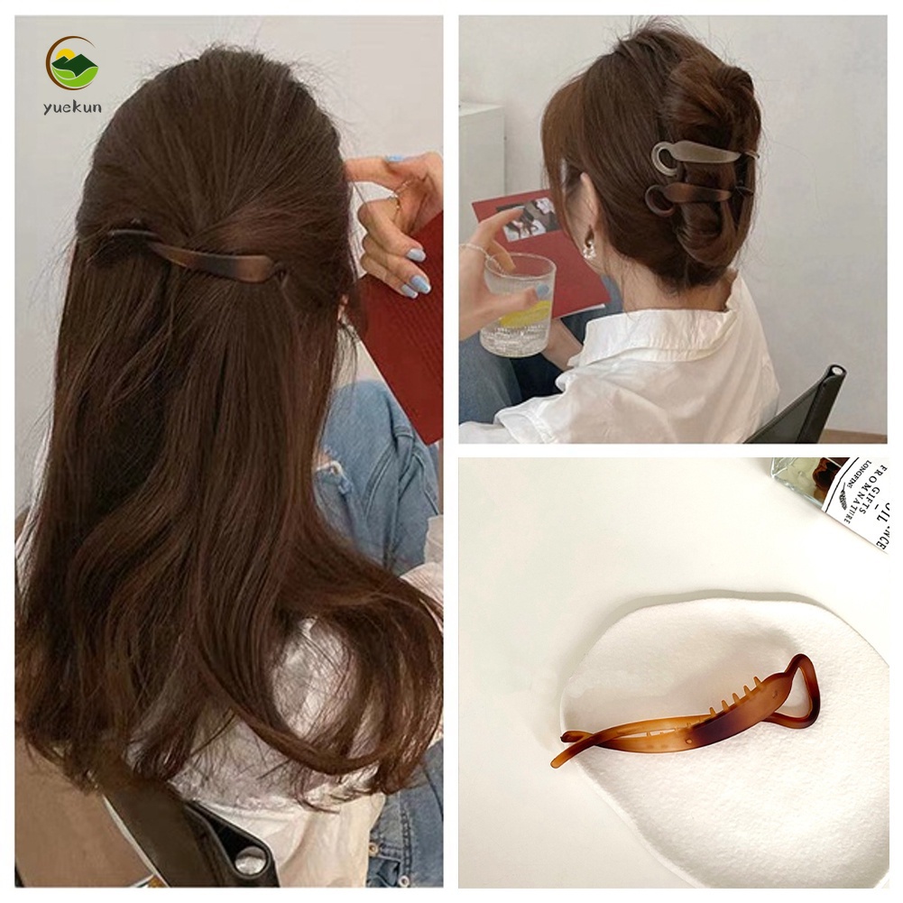 Banana Clip Vertical Clip Ponytail Hairpin Back Head Clip Headdress South Korea Ins White-collar Simple Horizontal Clip YUK