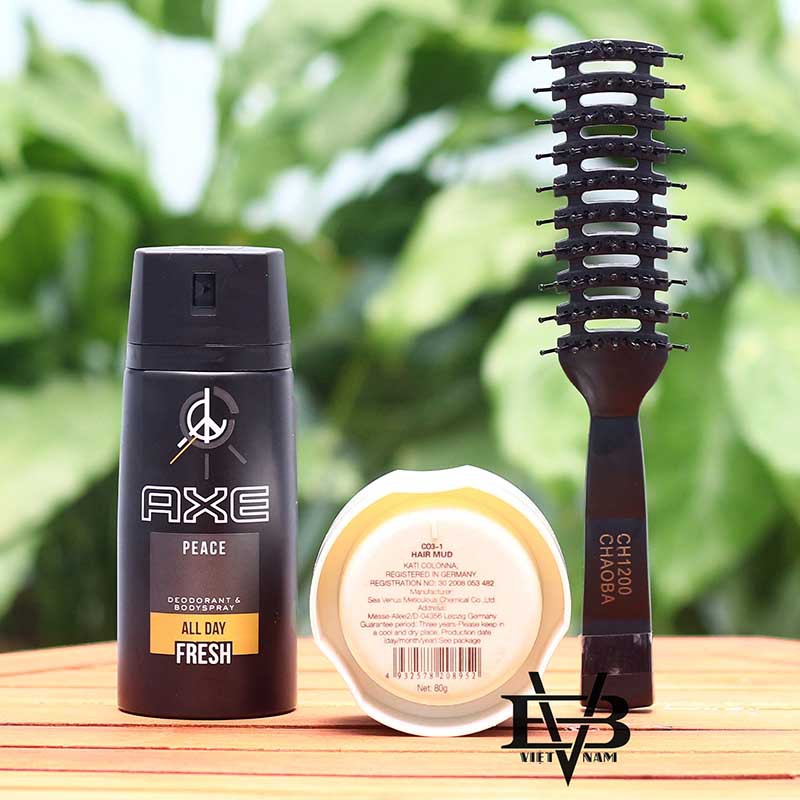 [CHÍNH HÃNG - BYVILAIN SHOP TPHCM] sáp vuốt tóc nam Colona Hair + Xịt khử mùi AXE 150ml - Tặng kèm lược tạo kiểu Chaoba