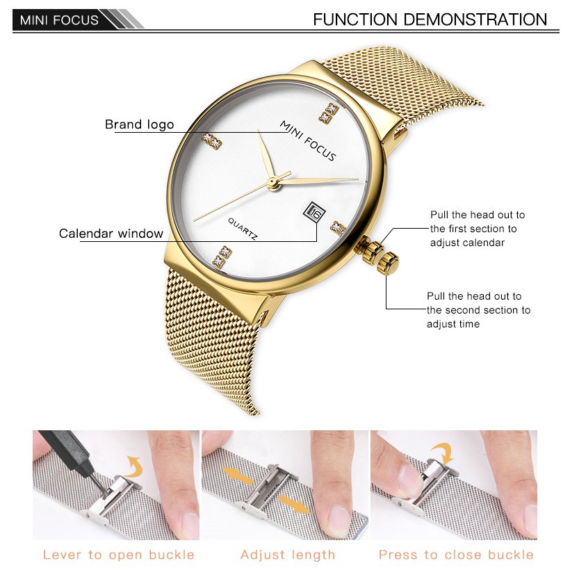 Mini FOCUS MF0181G Top Cao Cấp Thương Hiệu Đồng Hồ Thời Trang Thể Thao Nam Đồng Hồ Thạch Anh Xu Hướng Đồng Hồ Đeo Tay Quà Tặng Cho Nam