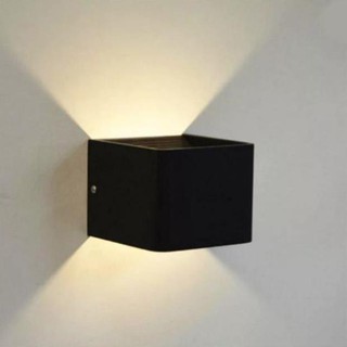 Đèn tường led trang trí hình vuông màu đen, trắng