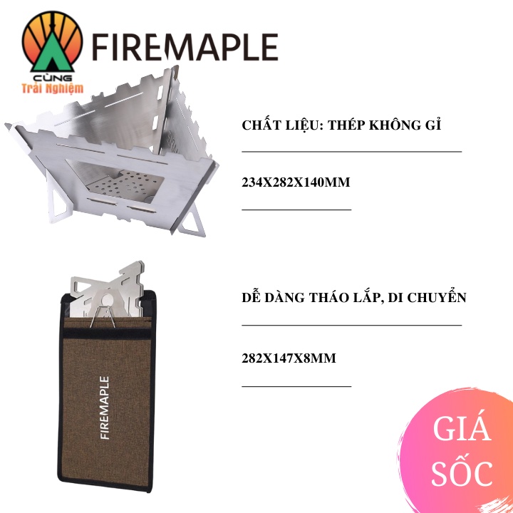 Bếp Nướng Gấp Gọn Tam Giác Maverick Fire Maple FMS-WOOD-3