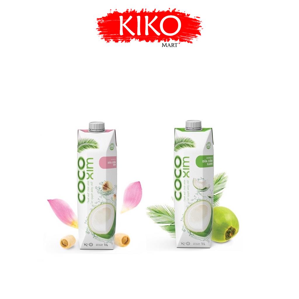 Hộp 1 Lít Nước Dừa Xiêm Xanh/Dừa Xiêm Sen Cooxim Đóng Hộp