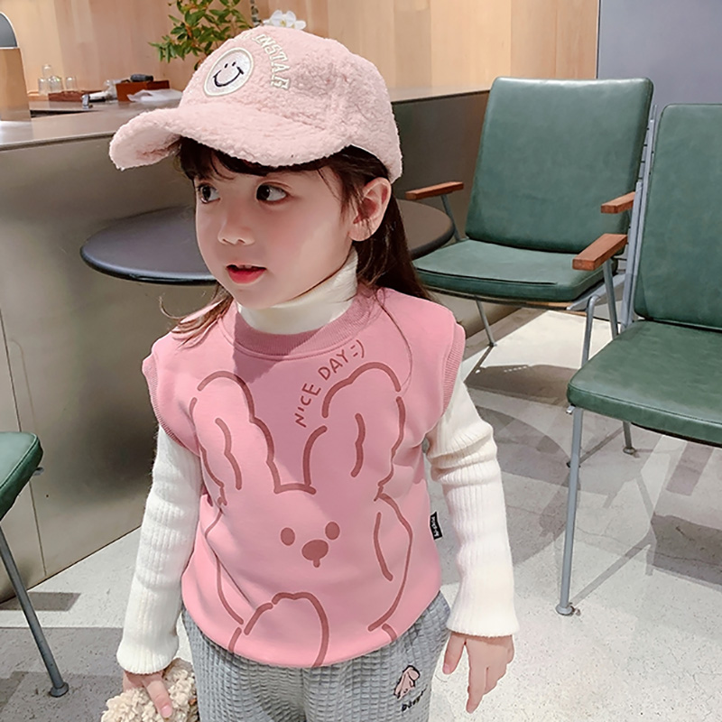 Áo Khoác Ghi Lê In Hình Hoạt Hình Dễ Thương Cho Bé