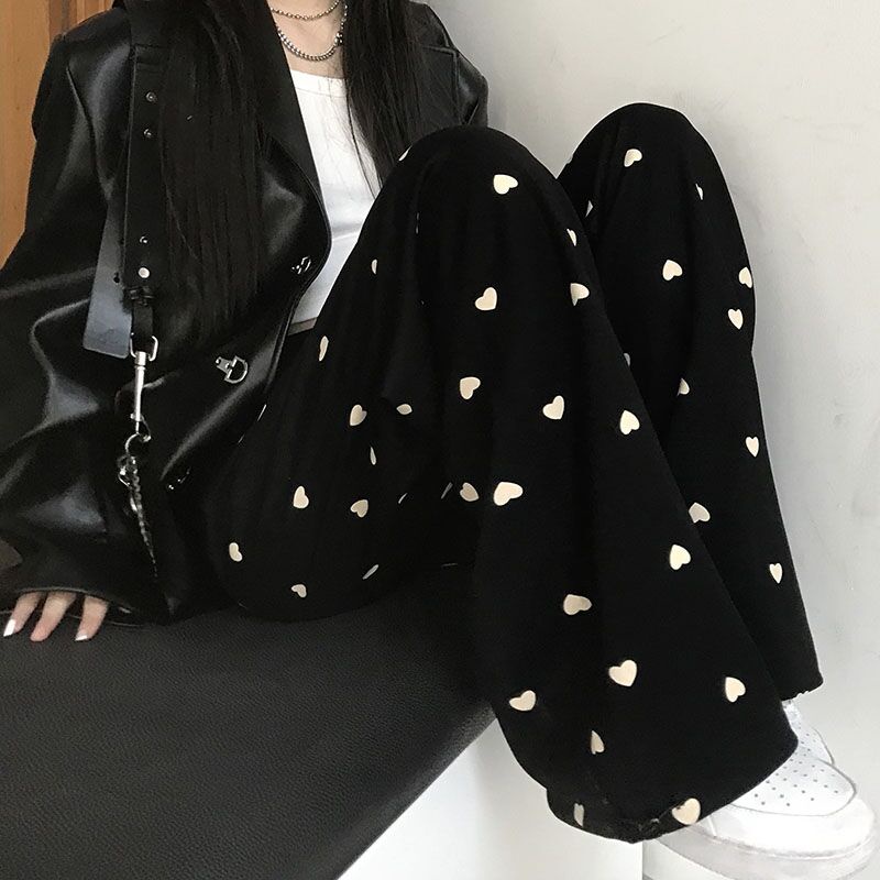 【ZHELIHANGFEI】Chân tình yêu legging cao quần ống rộng ống quần thẳng - phù hợp với tất cả các loại quần lau nhà