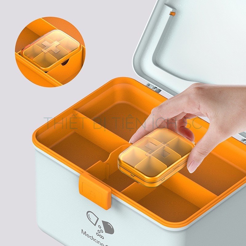 Hộp Đựng Thuốc Mini , Hộp Đựng Đa Năng GLOSEN Nhựa ABS Cao Cấp