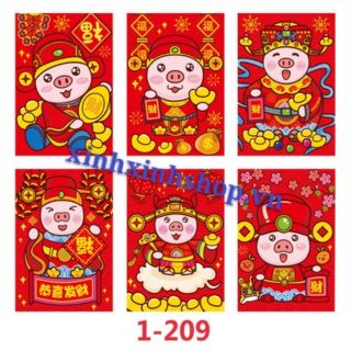 Bao lixi 2019, hình lixi với những chú con heo siêu dễ thương

1 mẫu sẽ có 6 kiểu khác nhau
Bao lixi bảo đảm như hình.