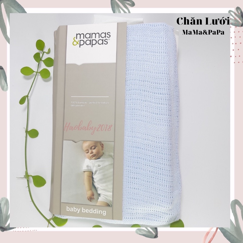 Chăn lưới Bamboo Xuất Anh cao cấp MaMas&amp;Papas thoáng khí chống ngạt cho bé - Haobaby2018