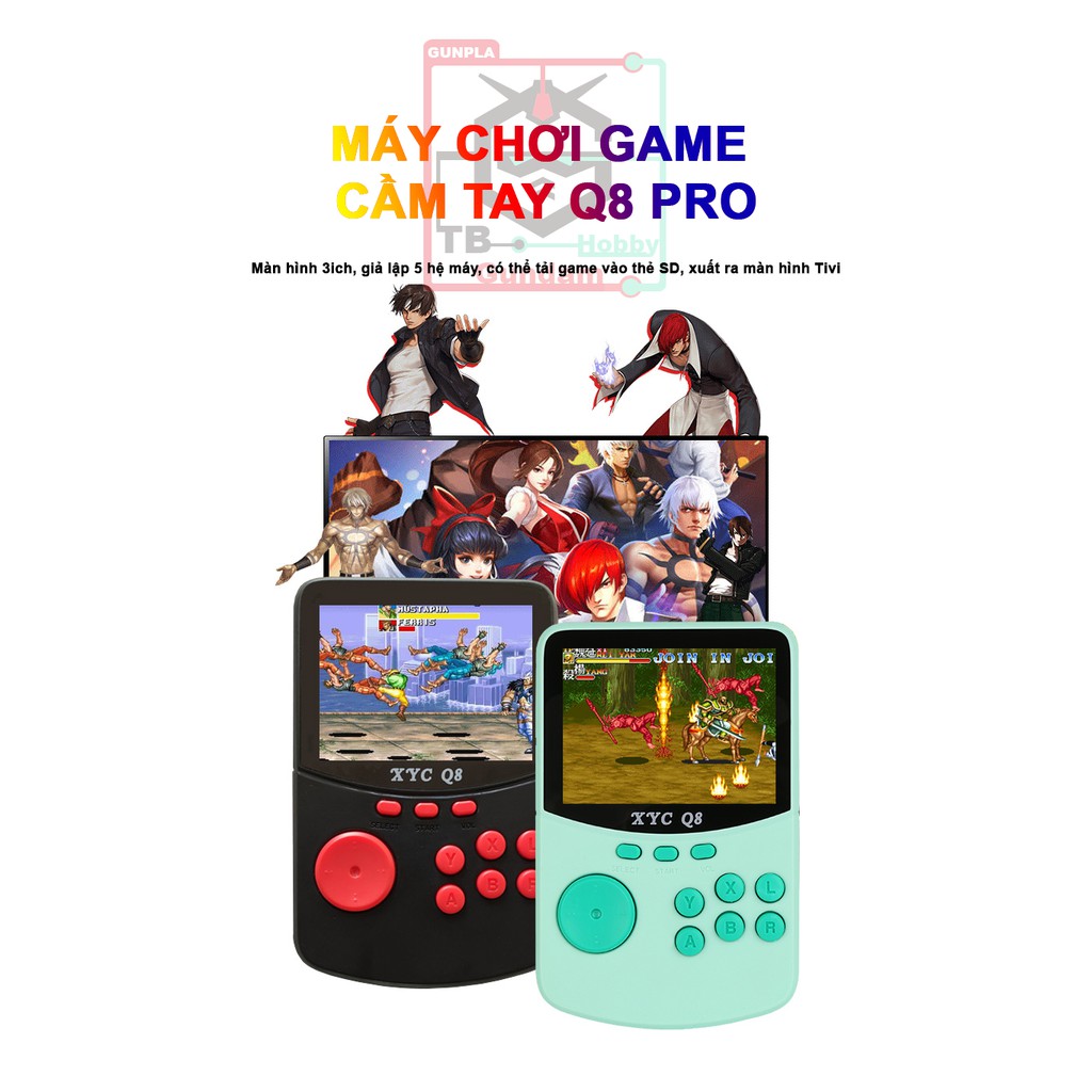 Máy chơi Game cầm tay Q8 PRO 500 Trò ,5 hệ máy-MAME,SNES,NES,GBA,MD