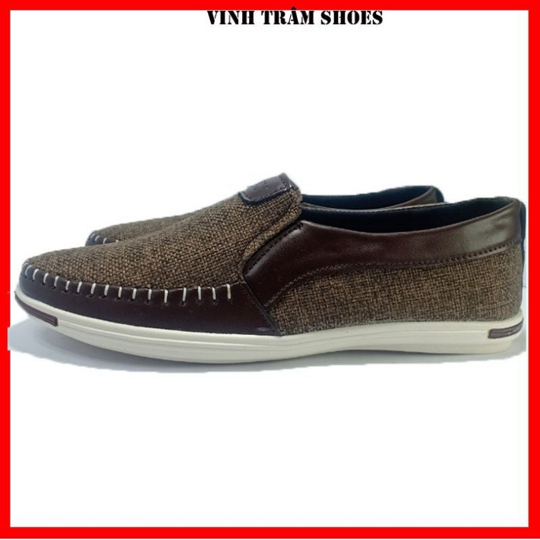 [ FREE SHIP ] Giày lười mọi vải nam đế cao 3cm đế cao su chống trơn trượt hàng sẵn kho 38 - 43 bảo hành 1 đổi 1