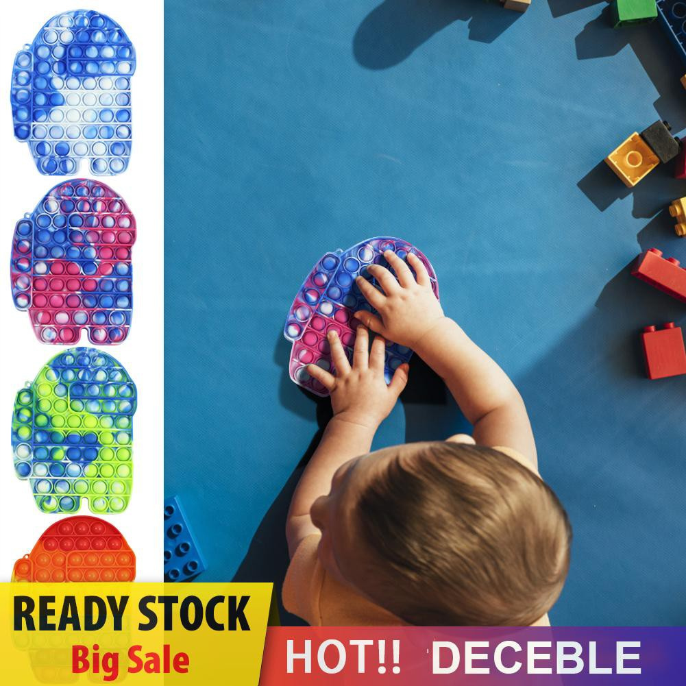 Pop It Fidget Đồ chơi Spaceman Push Bubble Silicone Sensory Fidget Đồ chơi Autism Stress Reliever Đồ chơi