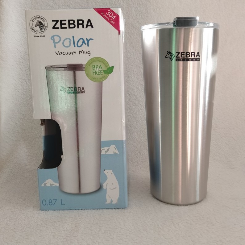 Ly giữ nhiệt Zebra Cao Cấp 580ml - 112701 có quai xách tiện lợi
