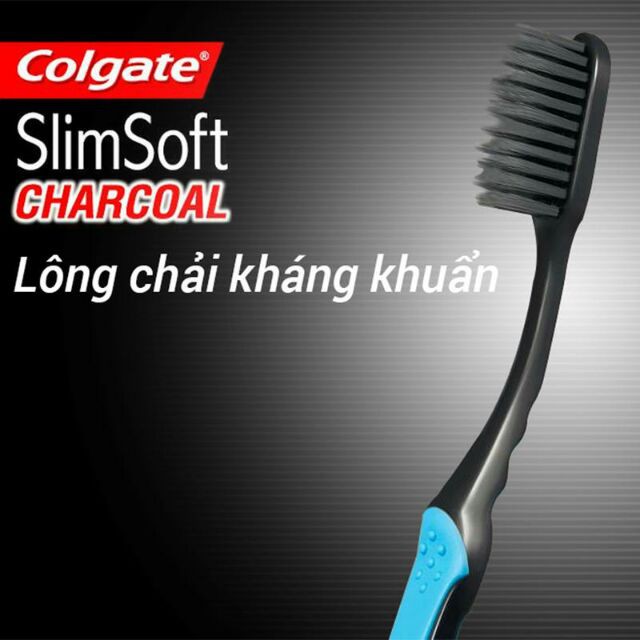 Bàn Chải Đánh Răng Colgate SlimSoft Charcoal Siêu Mềm Mảnh Bộ Đôi