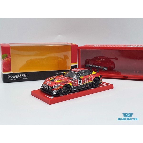 Xe Mô Hình Mercedes-AMG GT3 Matt Solomon Tỉ lệ 1:64 Hãng sản xuất Tarmac Works( Đỏ Juice )