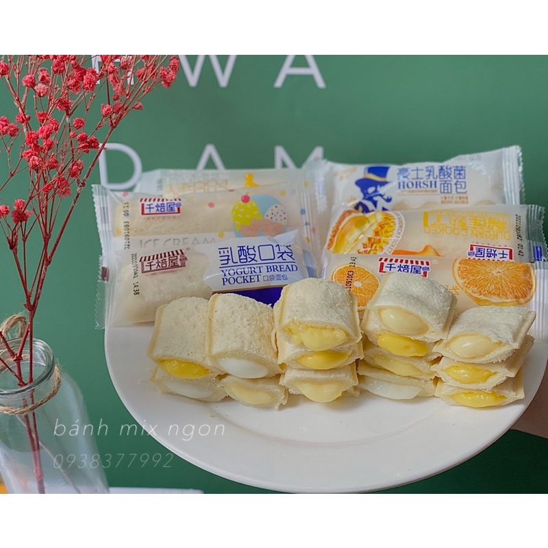 Combo 40 bánh sữa chua mix vị Phomai , sầu riêng - Shop sỉ