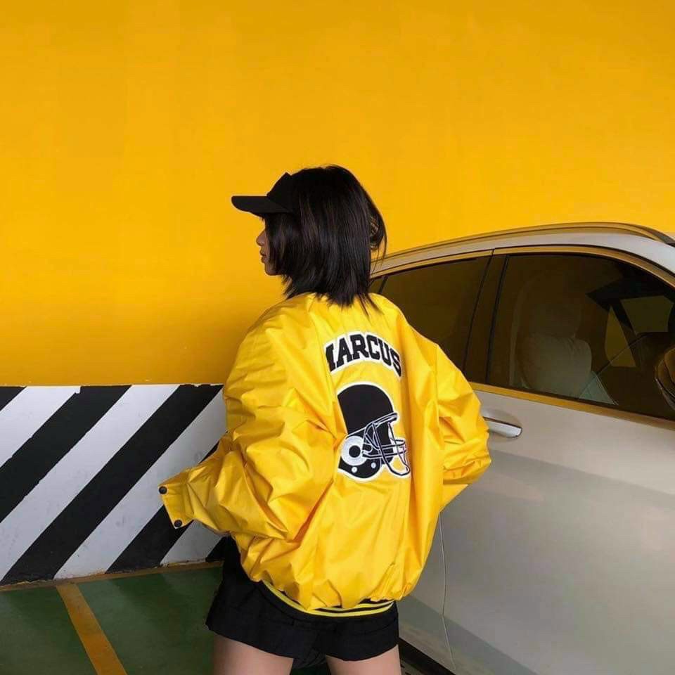 Áo Khoác Dù Hai Lớp Unisex, Áo Khoác Bomber MC Form Rộng 2 Màu Vàng Đen Nam Nữ Ulzzang, Labibi | BigBuy360 - bigbuy360.vn