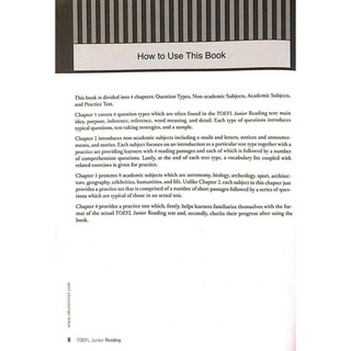 Sách TOEFL Junior Reading (Không CD)