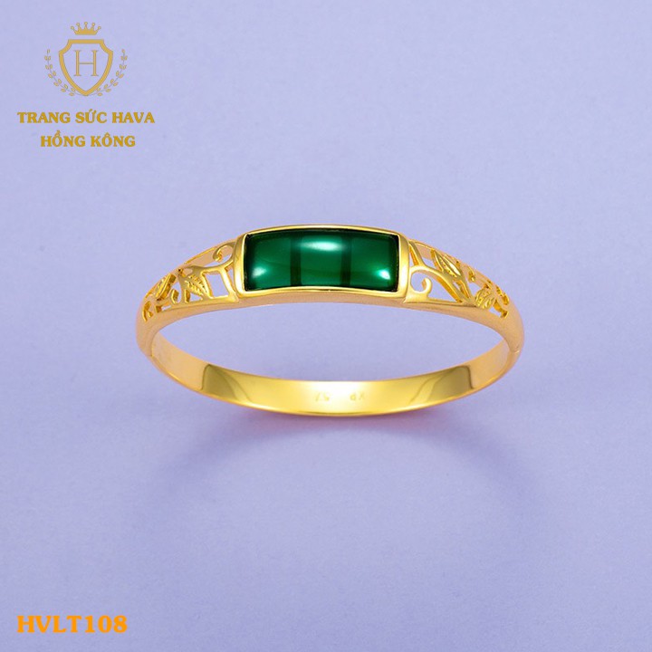 Vòng Tay, Lắc Tay Nữ Mặt Đính Đá, Titan Xi Mạ Vàng Non Cao Cấp - Trang Sức Hava Hong Kong - HVLT108