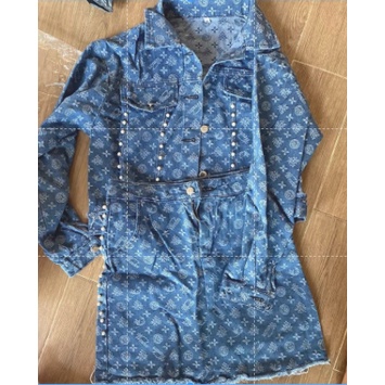 CHANEL Set áo sơ mi denim phối chân váy thời trang xuân thu cho nữ 2021 tuổi | BigBuy360 - bigbuy360.vn