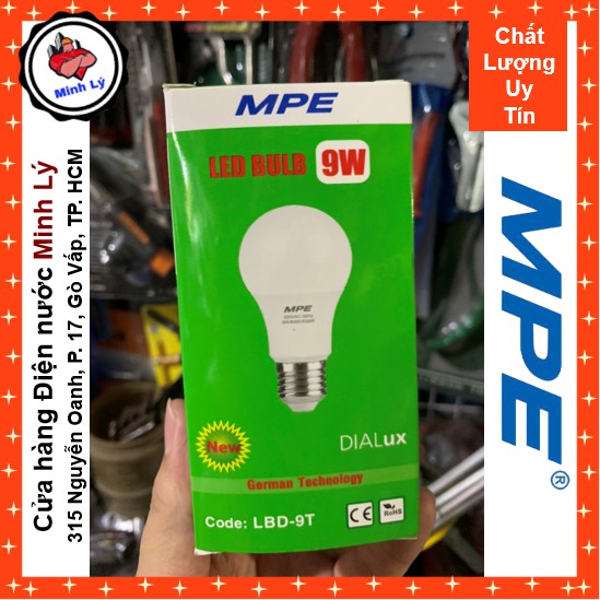 Bóng Đèn Led Tròn 7W - 9W MPE Chuẩn Châu Âu (Ánh sáng Trắng)