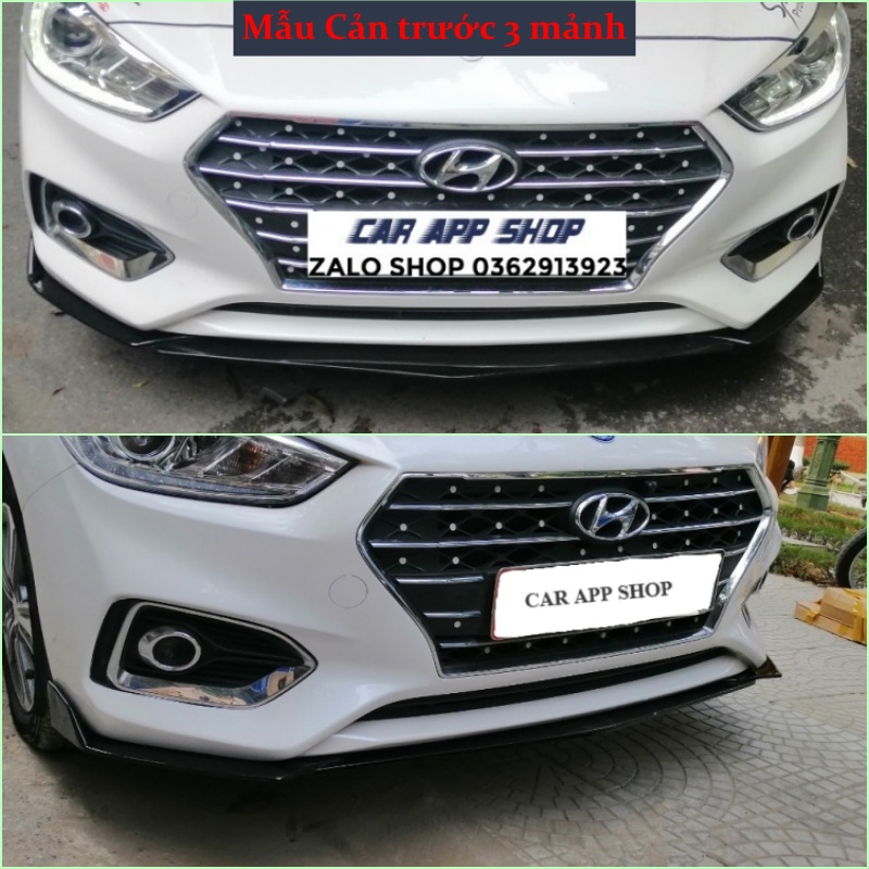 Cản trước thể thao 3 mảnh cho xe Huynhdai Accent 2020