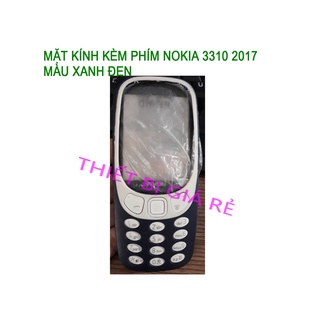 Mặt kính kèm phím nokia 3310 2017 màu xanh đen