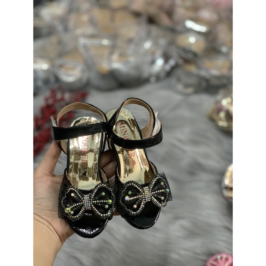SANDAL GÓT NƠ ĐÁ BÉ GÁI SỈ SLL sỉ sll