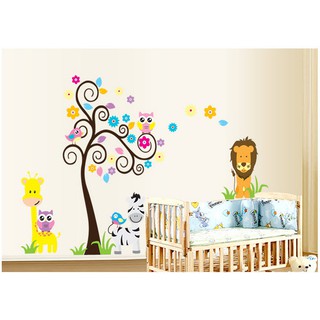 Decal Vườn thú ngộ nghĩnh 01