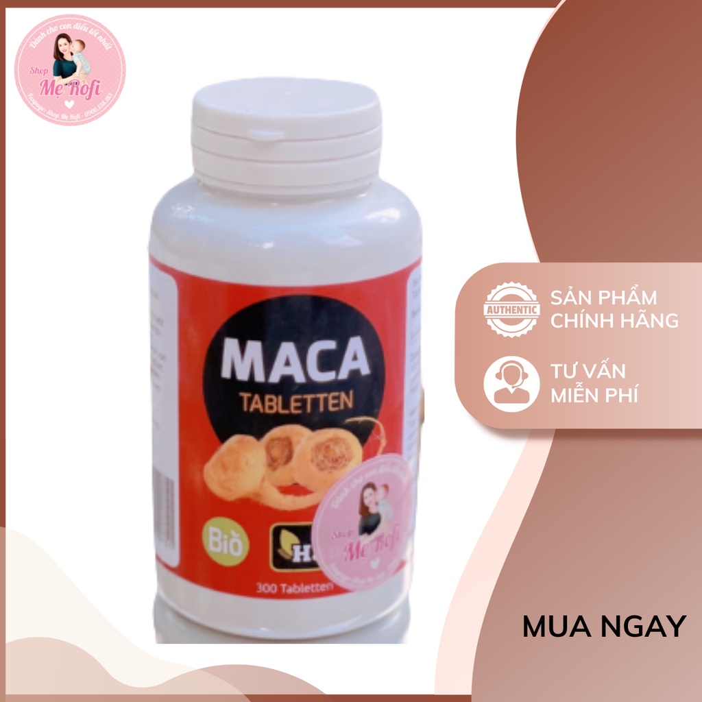 Viên Uống Bio Maca Đỏ Tabletten Hanoju Tăng Khả Năng Thụ Thai 300 Viên Mẹ Rofi