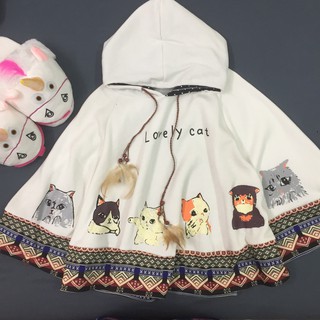 Áo hoodie nỉ ngoại cánh dơi nữ