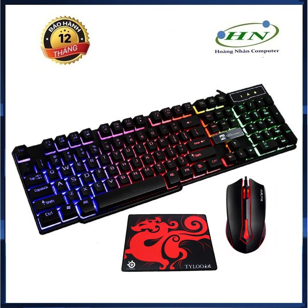 [Mã SKAMSALE03 giảm 10% đơn 200k] BỘ BÀN PHÍM GIẢ CƠ GAME R8 1822 VÀ CHUỘT M611 LED 7 MÀU + TẶNG LÓT CHUỘT