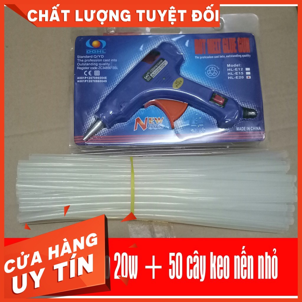 Combo súng bắn keo nến và 50 cây keo nến nhỏ