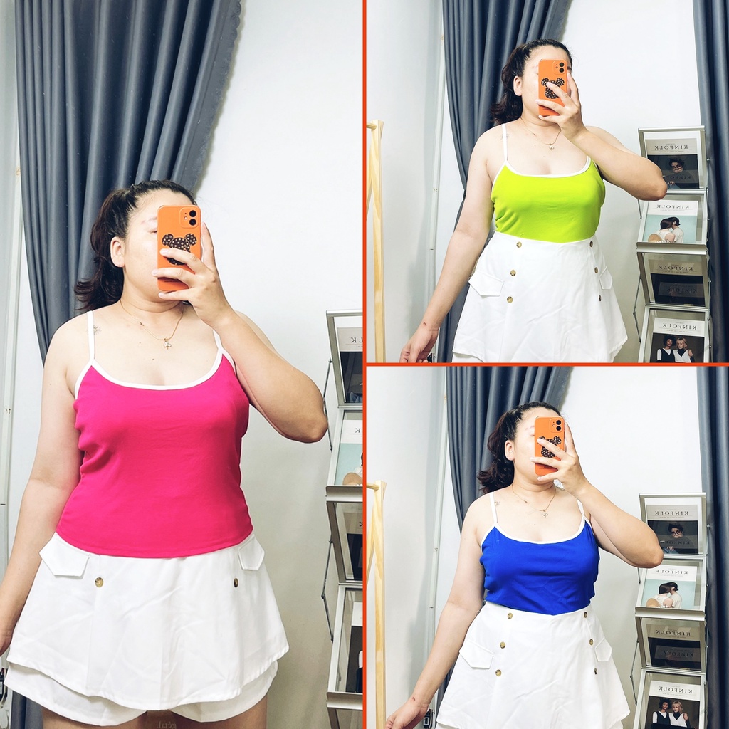 Áo dây bigsize(60 đến 95kg)béo bigsize,áo dây viền bigsize có mút ngực mã dv