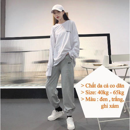 Quần Jogger SPUN Unisex 3 Màu Đen/Trắng/Xám Hot