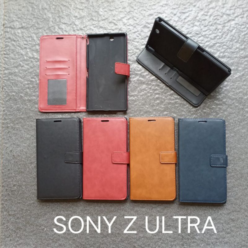 Ốp Lưng Da Nắp Gập Cho Sony xperia Z Ultra Z5 mini. Z5 to. Bao Da Điện Thoại Nắp Lật Z3 mini HG
