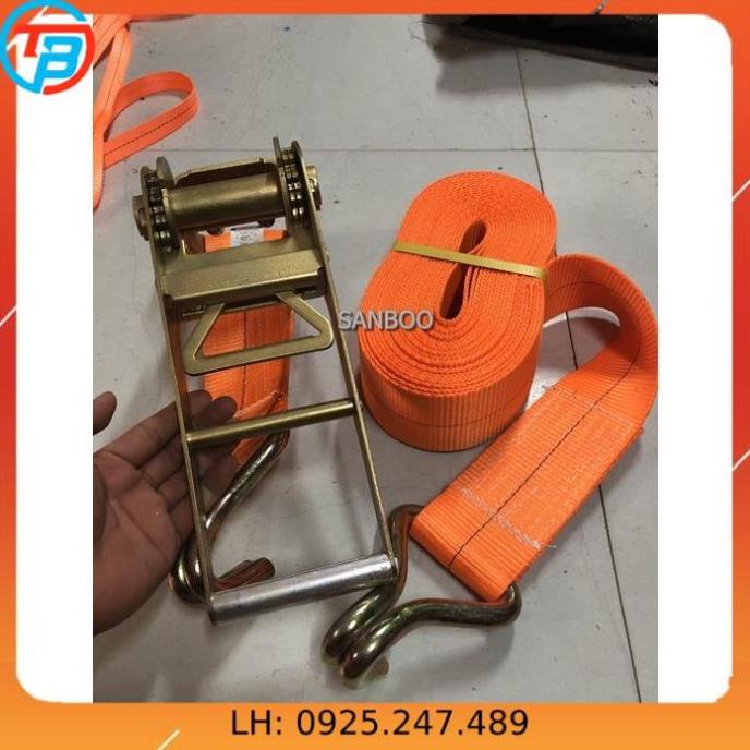 Dây cảo tăng đơ vải chằng hàng - 7.5cm - Tải 10 tấn - 10 Mét