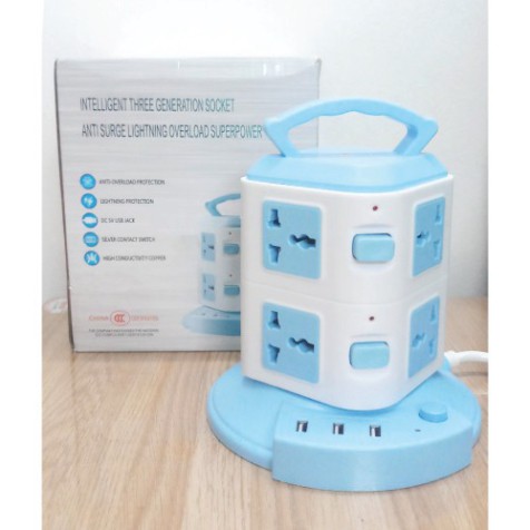Ổ Cắm Điện Đa Năng 2-3-4 Tầng Tích Hợp 3 cổng USB