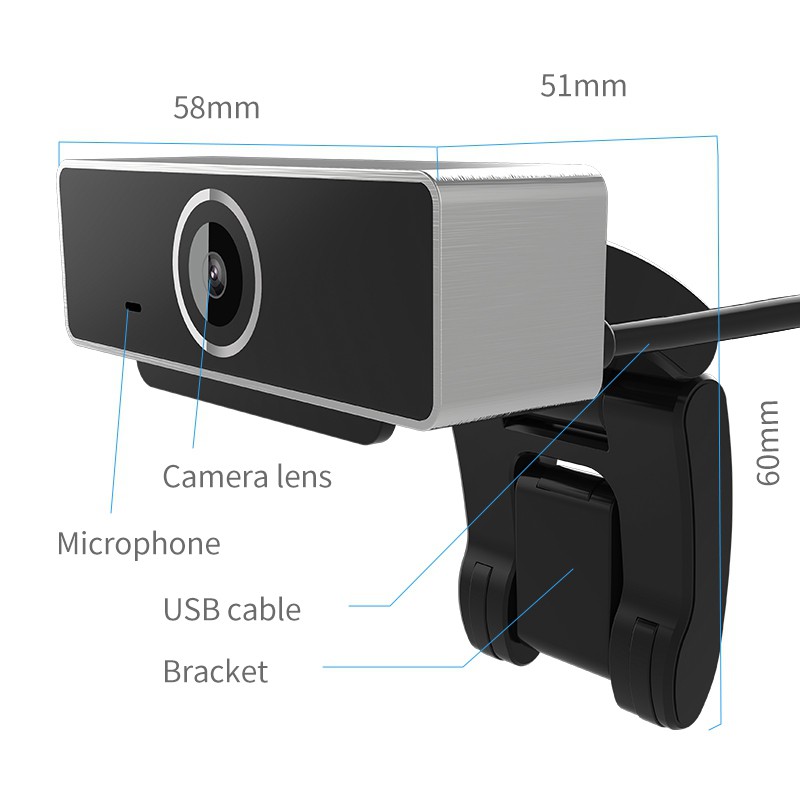 1080P HD Webcam Mini Computer Pc Web Camera Anti-Peeping Rotatable Webcam for Live Broadcast Video Conference Work