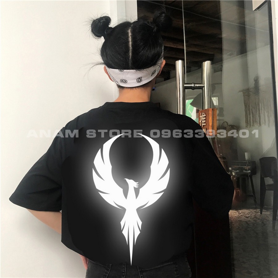 Áo thun phản quang tay lỡ Nam Nữ Phụng Hoàng