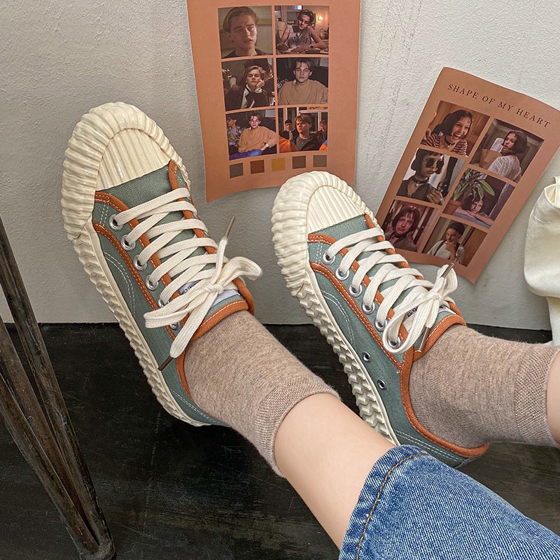 Giày Thể Thao Canvas Phong Cách Hàn Quốc ulzzang Mới Cho Nữ Dễ Phối Đồ