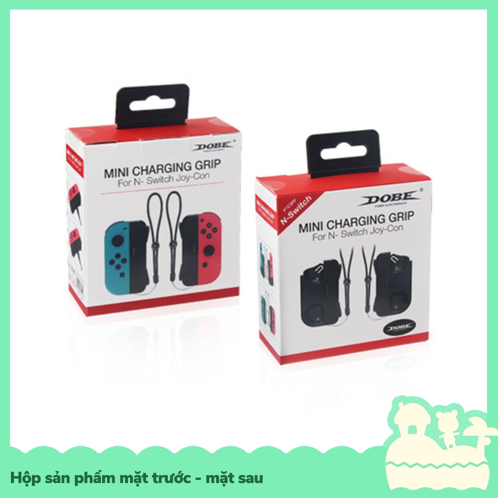 [Sẵn VN - NowShip] Dobe Phụ Kiện Sạc Mini Charging Grip Để Gắn Joycon Kèm Dây Đeo Cố Định Cho Máy Game Nintendo Switch N