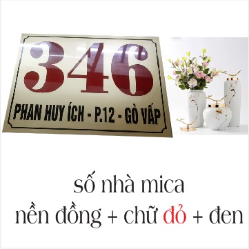 Bảng số nhà,Biển số nhà. KT: 17x25,20x30,30x40 bền màu sắc nét.